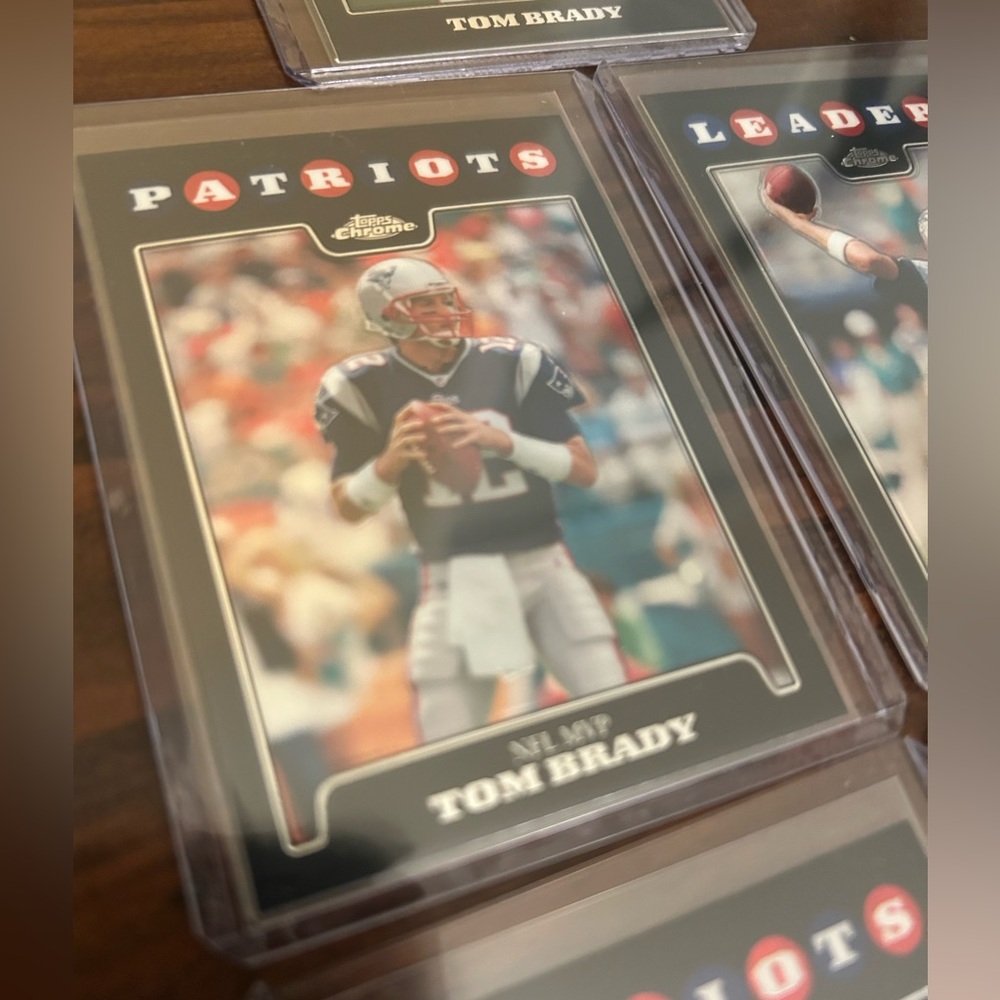 Tom Brady Randy Moss 2008 Topps Chrome Football Cards - Bundle of Five Cards - Picture 3 of 15